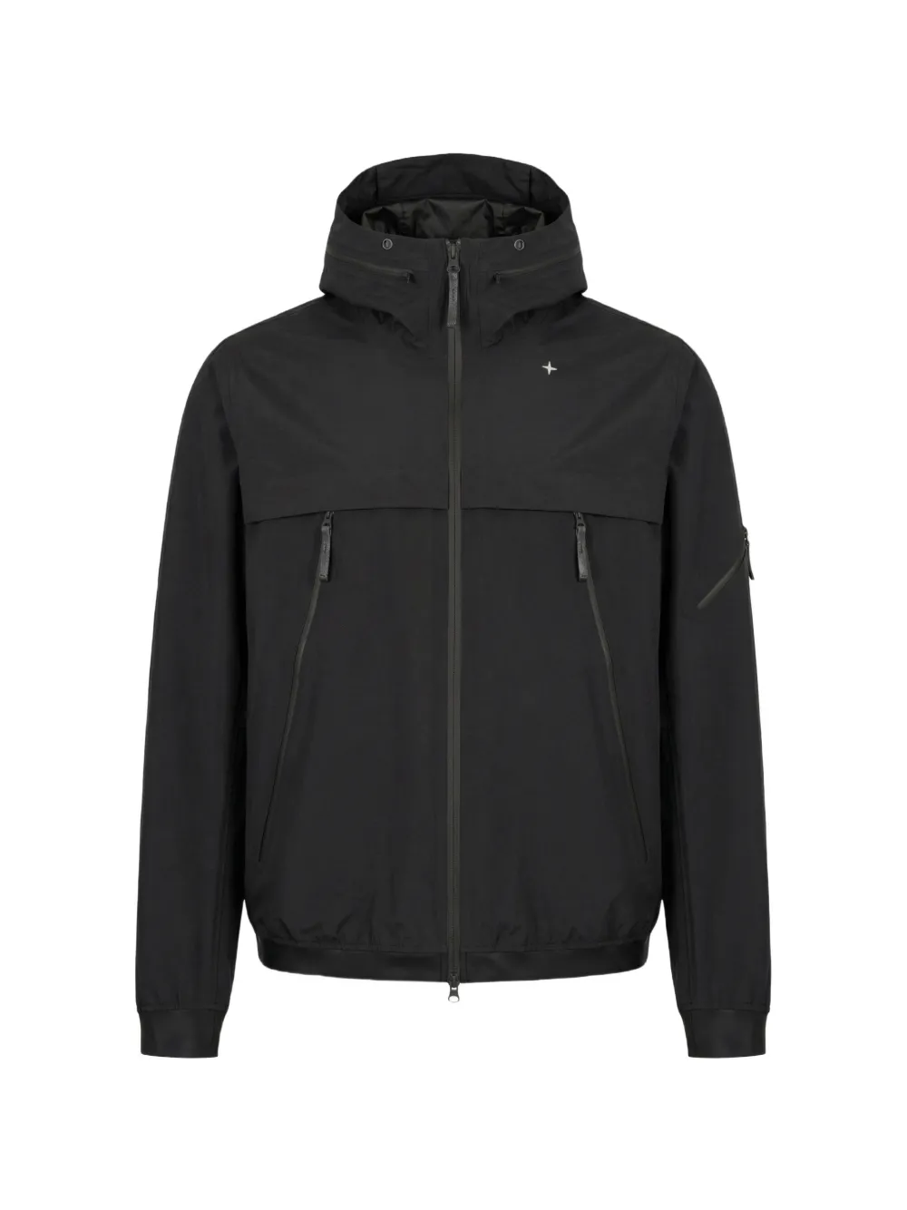 Stone Island zip hooded jacket - Schwarz