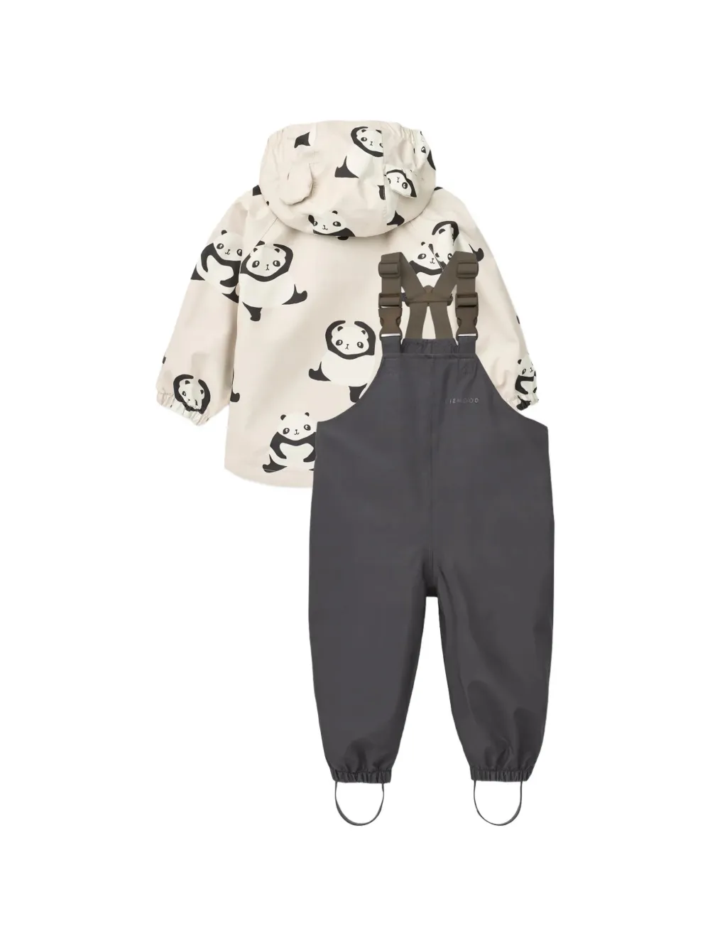  Liewood Panda Hooded Jacket - Grey 
