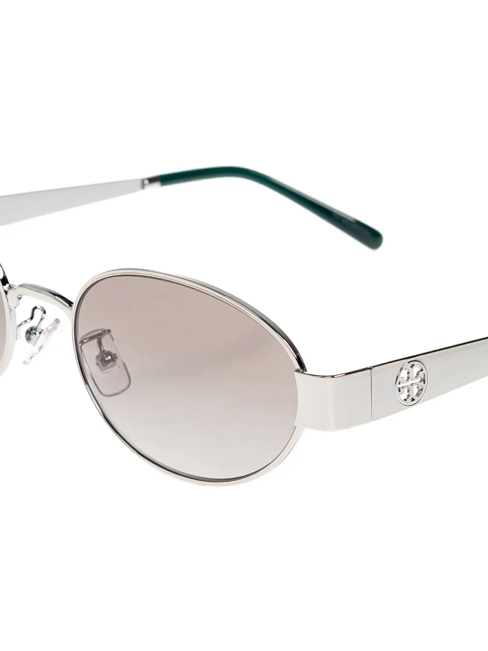  Tory Burch Oval-frame Sunglasses - Silver 
