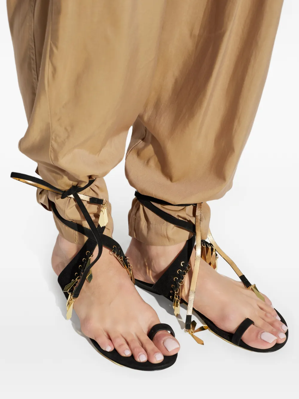 ISABEL MARANT Dreena Embellished Sandals in Black, view 5