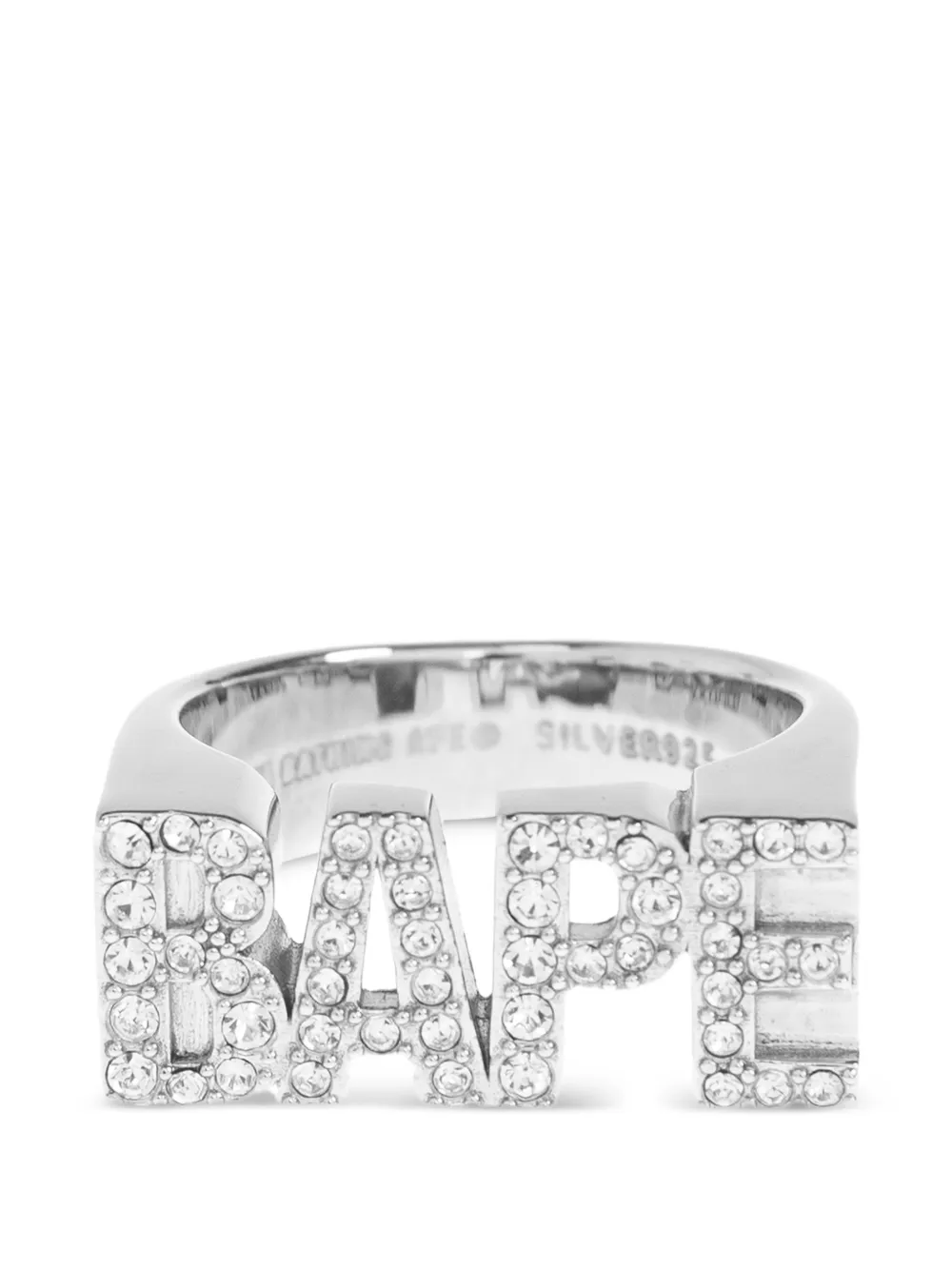 A BATHING APE® embellished ring - Argento
