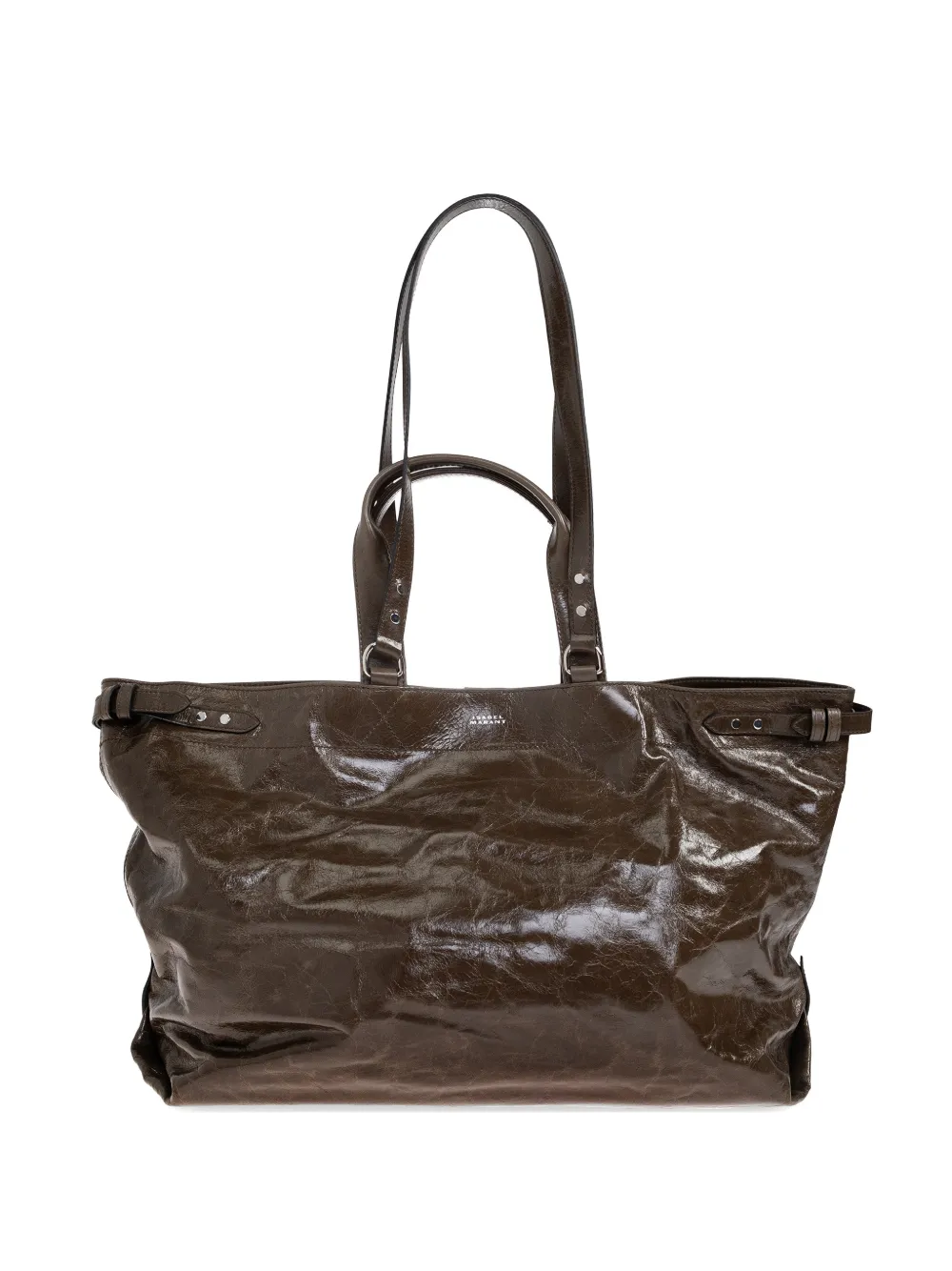 Isabel Marant Winna Leather Tote Bag In Brown