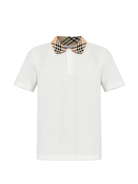 Burberry check-collar polo shirt