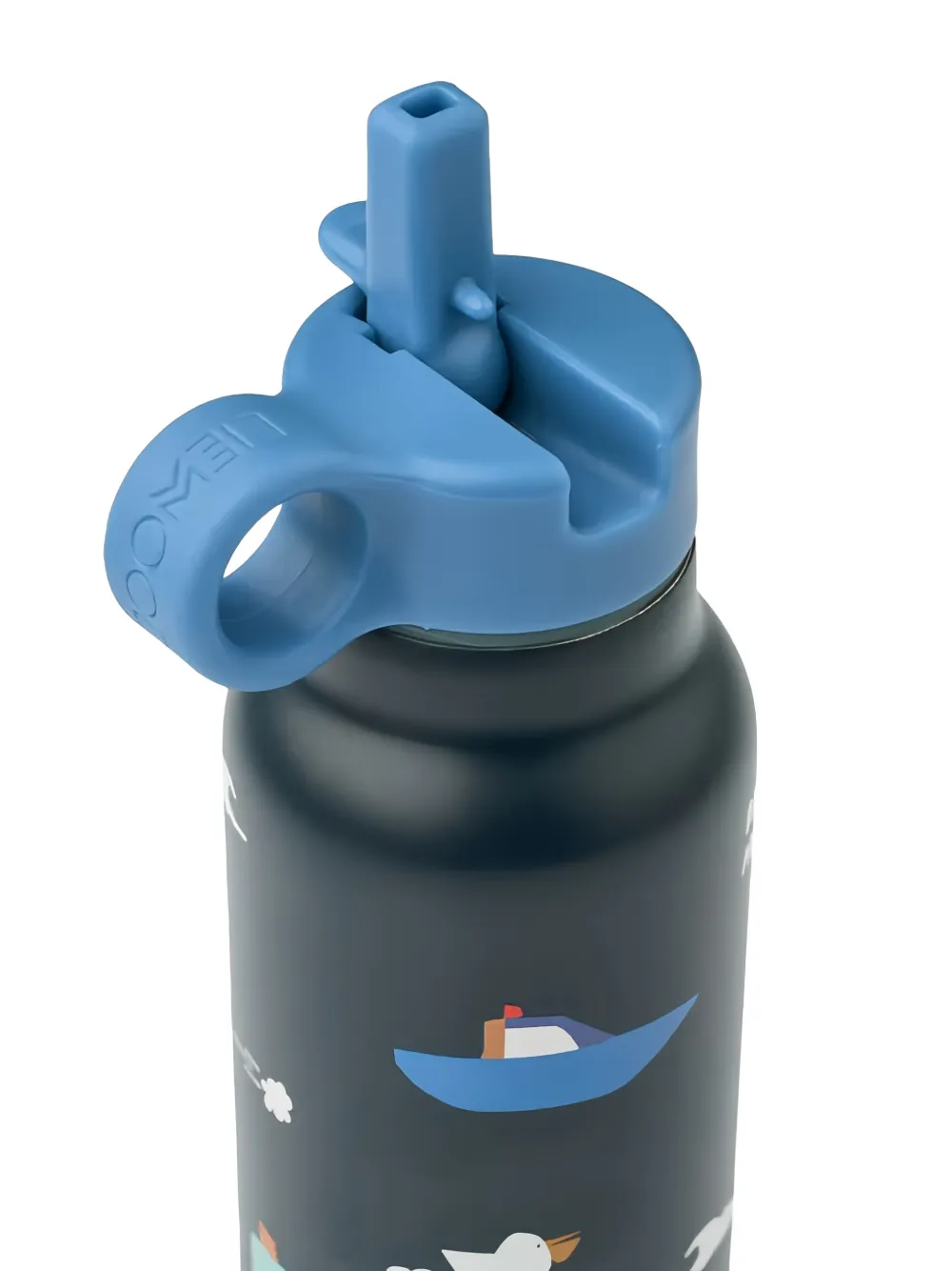  Liewood Falk Boat-print Water Bottle - Blue 