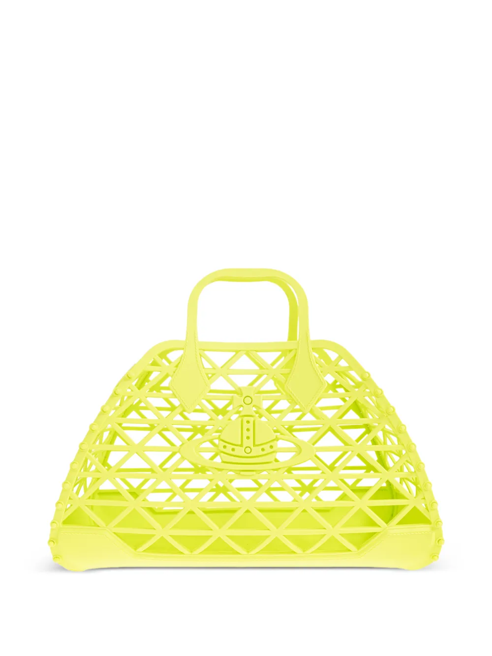 Vivienne Westwood X-Ray Orb-detail lattice tote bag - Verde