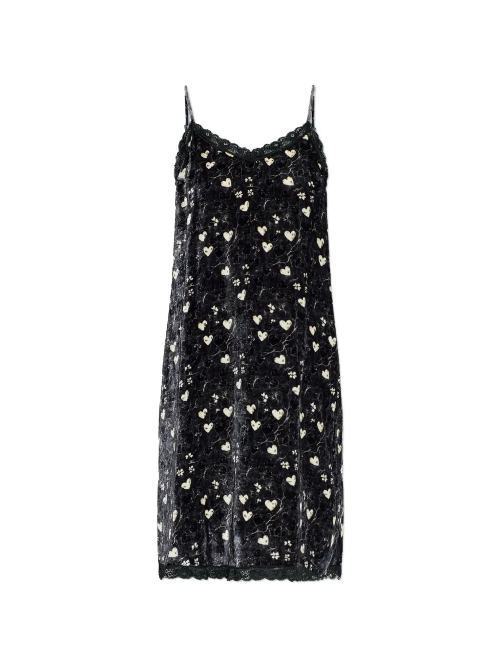 R13 hearts lace dress - Black