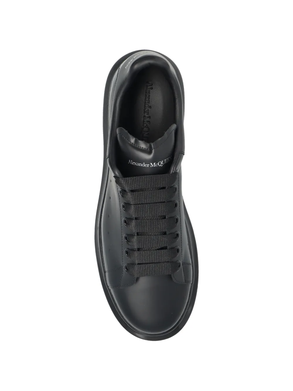 Alexander McQueen Oversized leather sneakers Zwart