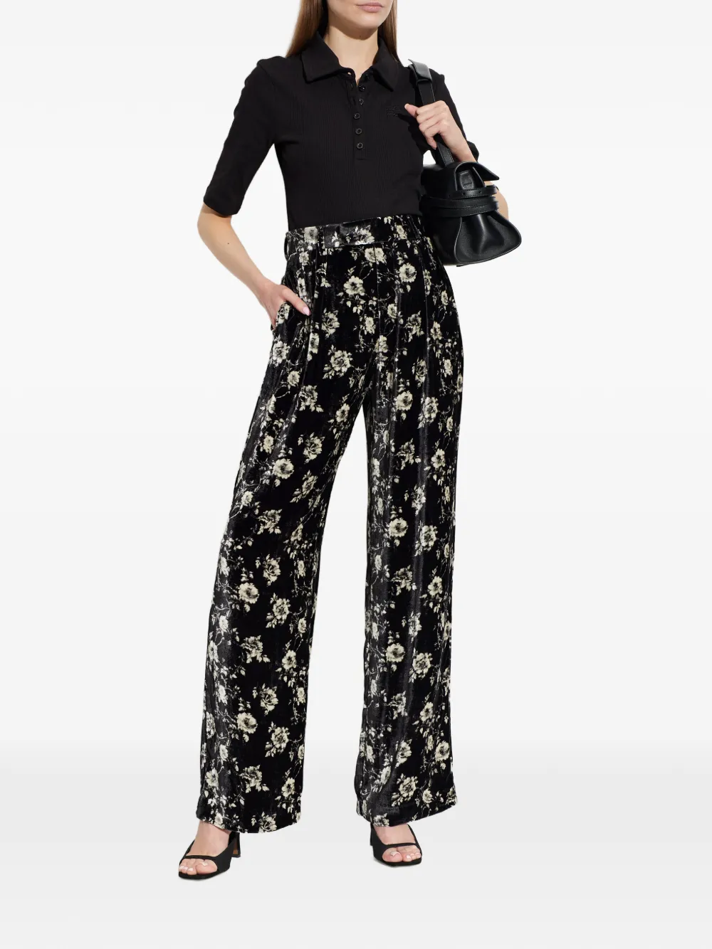  R13 Floral Trousers - Black 