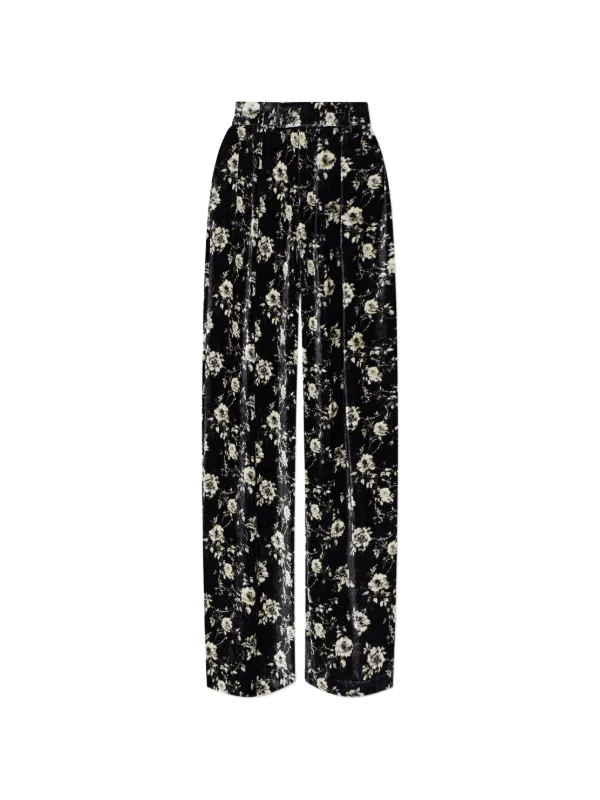 R13 Floral Trousers in Black