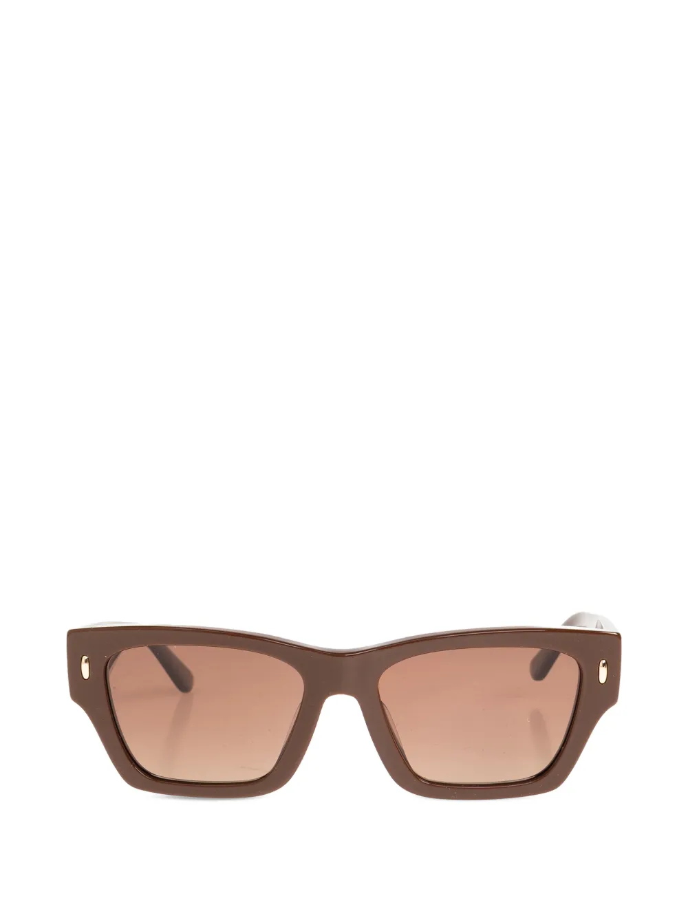 Tory Burch rectangle-frame sunglasses - Marrone