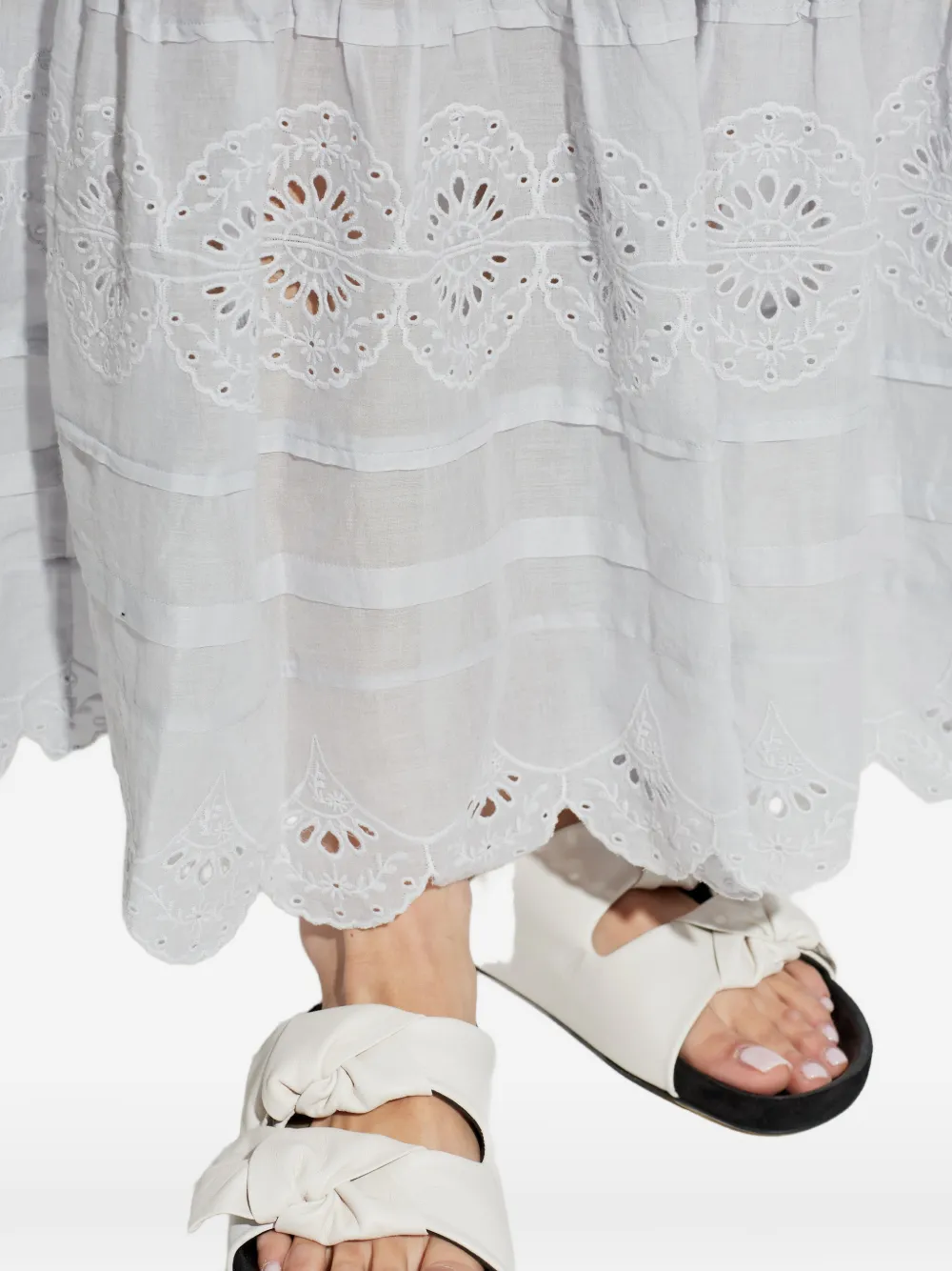 ISABEL MARANT Lennyo Bow muiltjes Wit