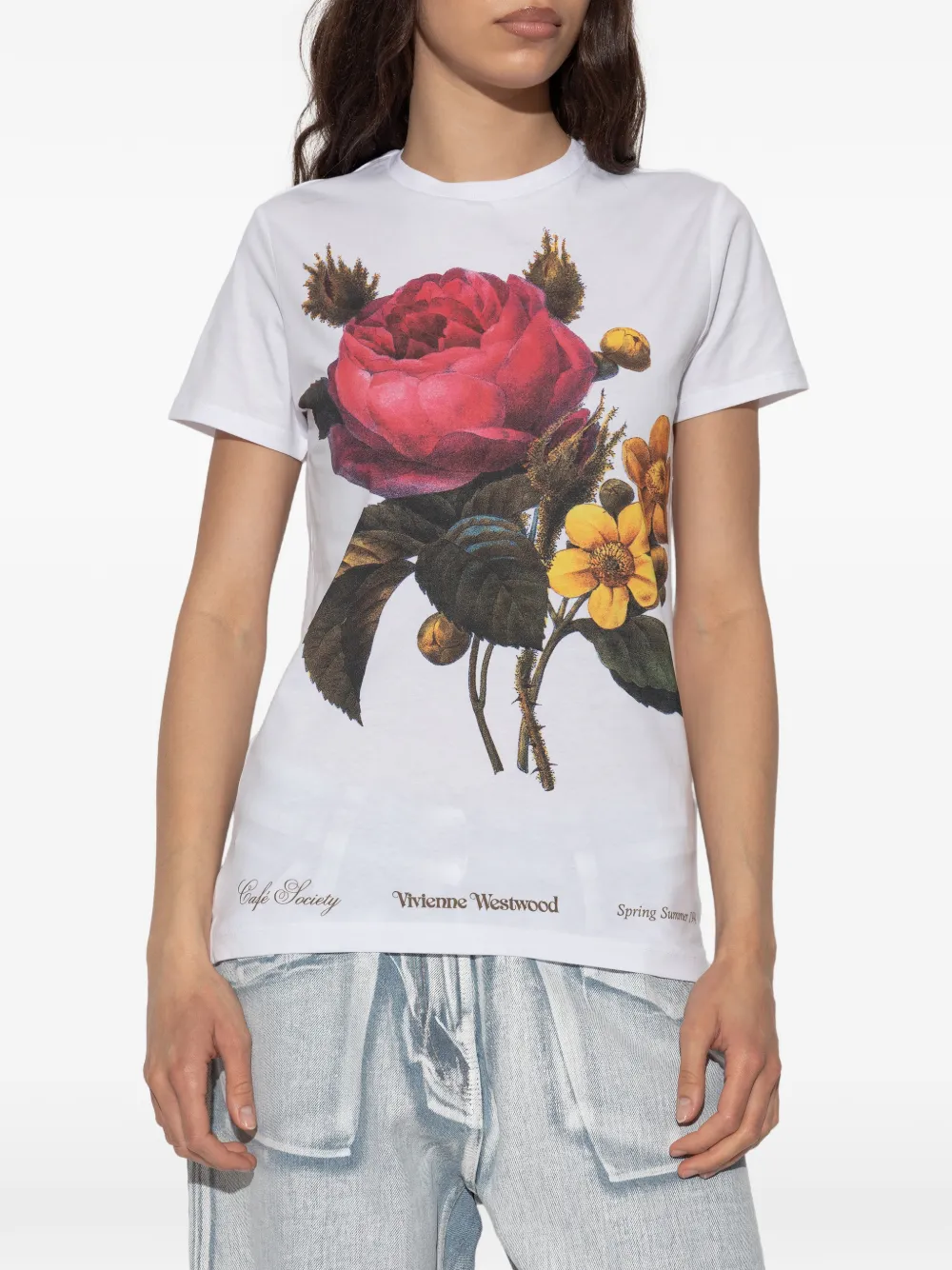 Vivienne Westwood T-shirt met bloemenprint Wit