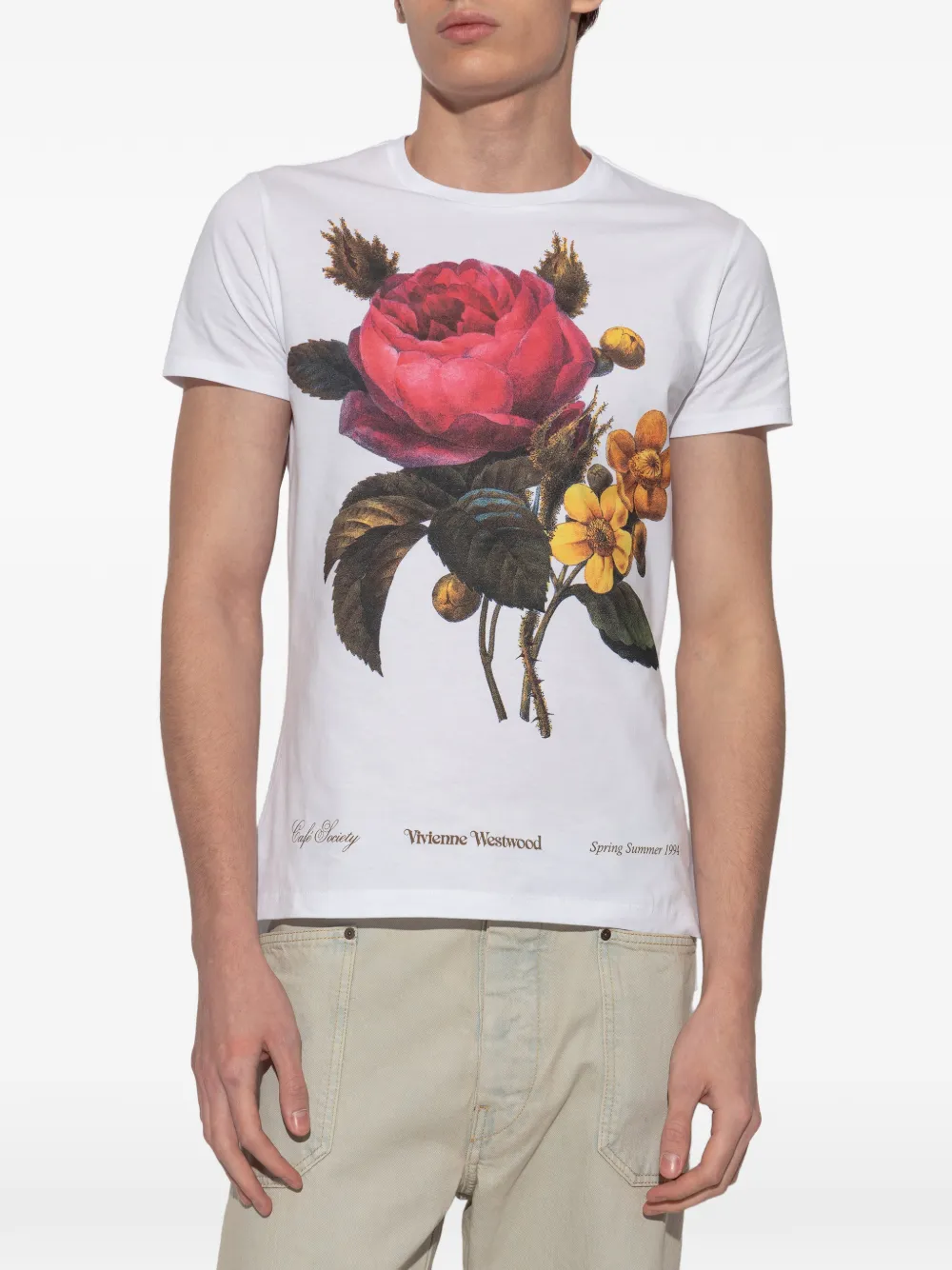 Vivienne Westwood T-shirt met bloemenprint Wit