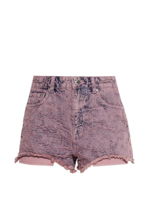 A BATHING APE® embroidered frayed shorts