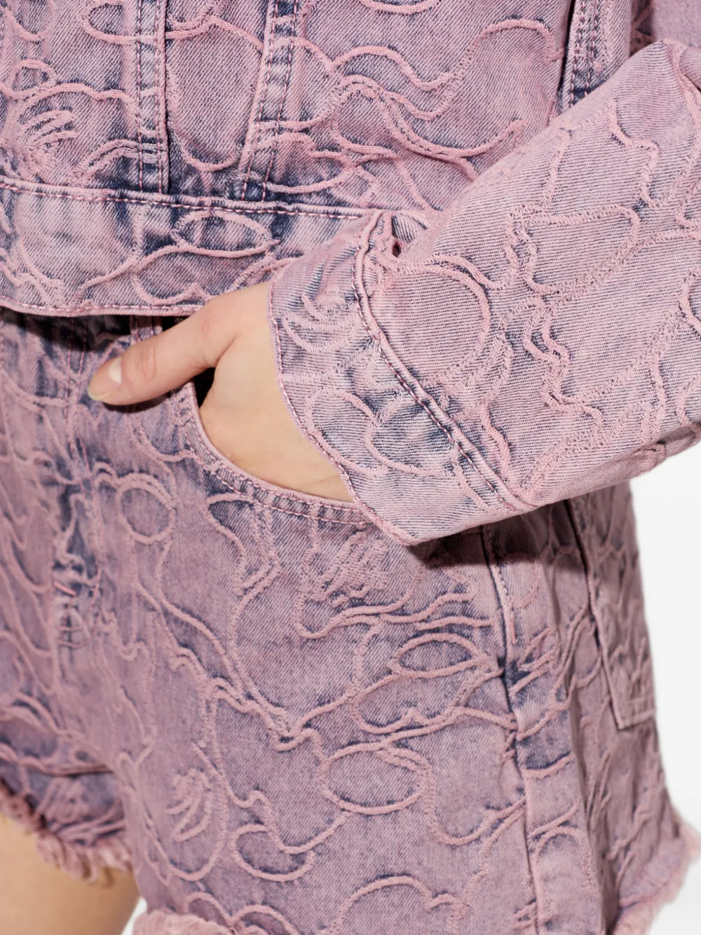A BATHING APE Shorts met borduurwerk Roze