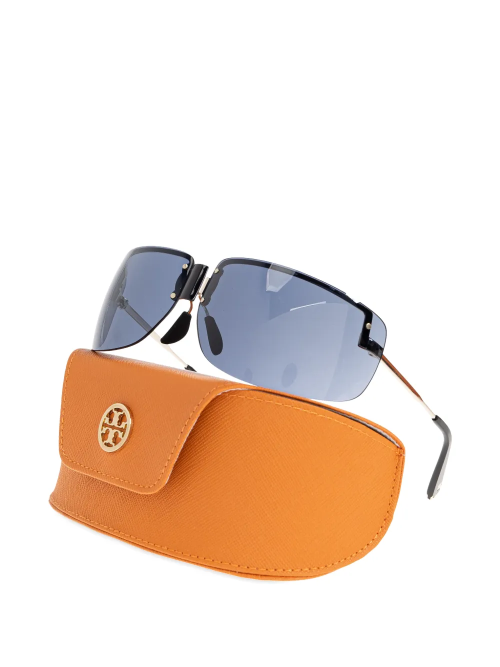  Tory Burch Shield Runway Sunglasses - Blue 