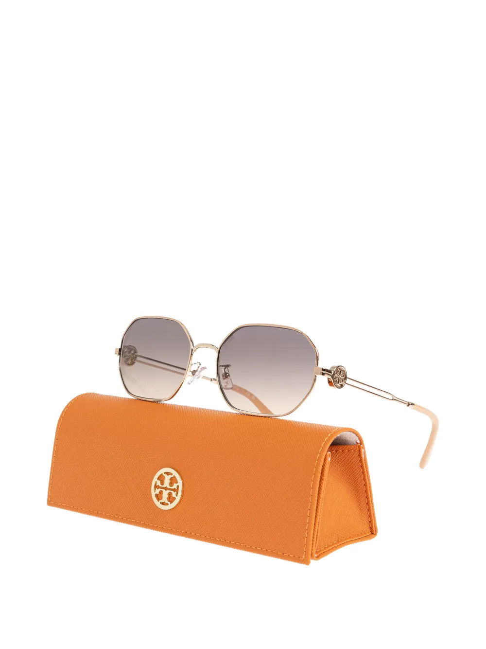  Tory Burch Miller Oval-frame Sunglasses - Gold 