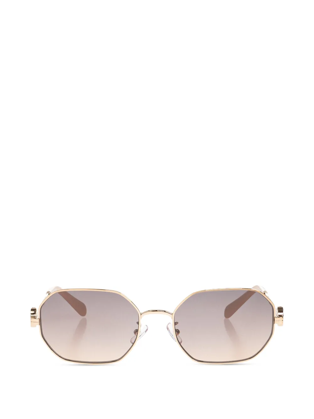 Tory Burch Miller oval-frame sunglasses - Gold