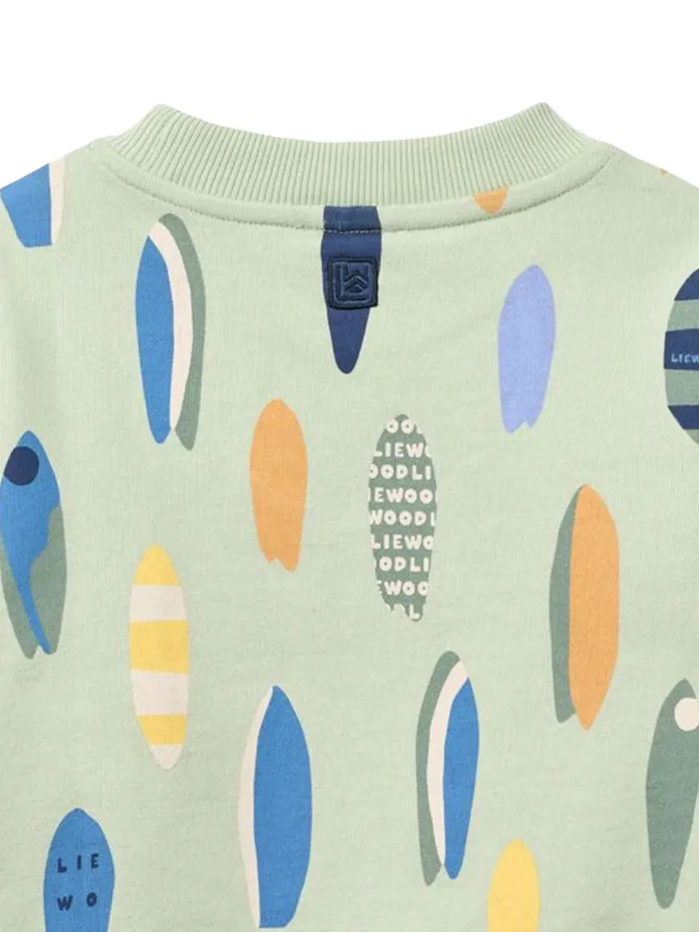 Liewood Sweater met surfplankprint Groen