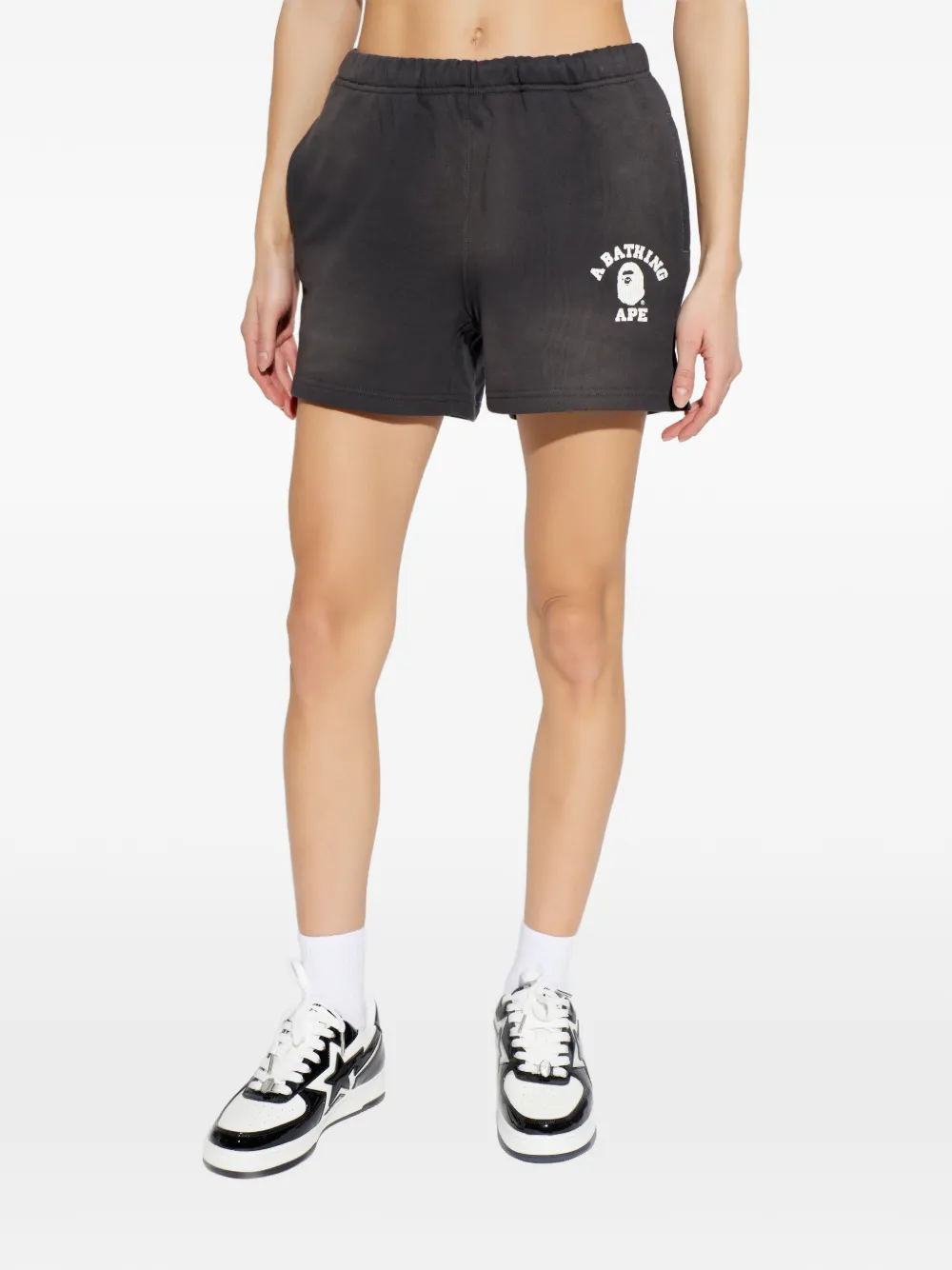  A Bathing Ape® Logo-detail Shorts - Grey 