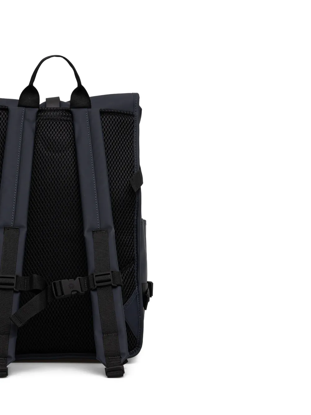 Rains Large Rolltop Buckled Backpack - Blue 