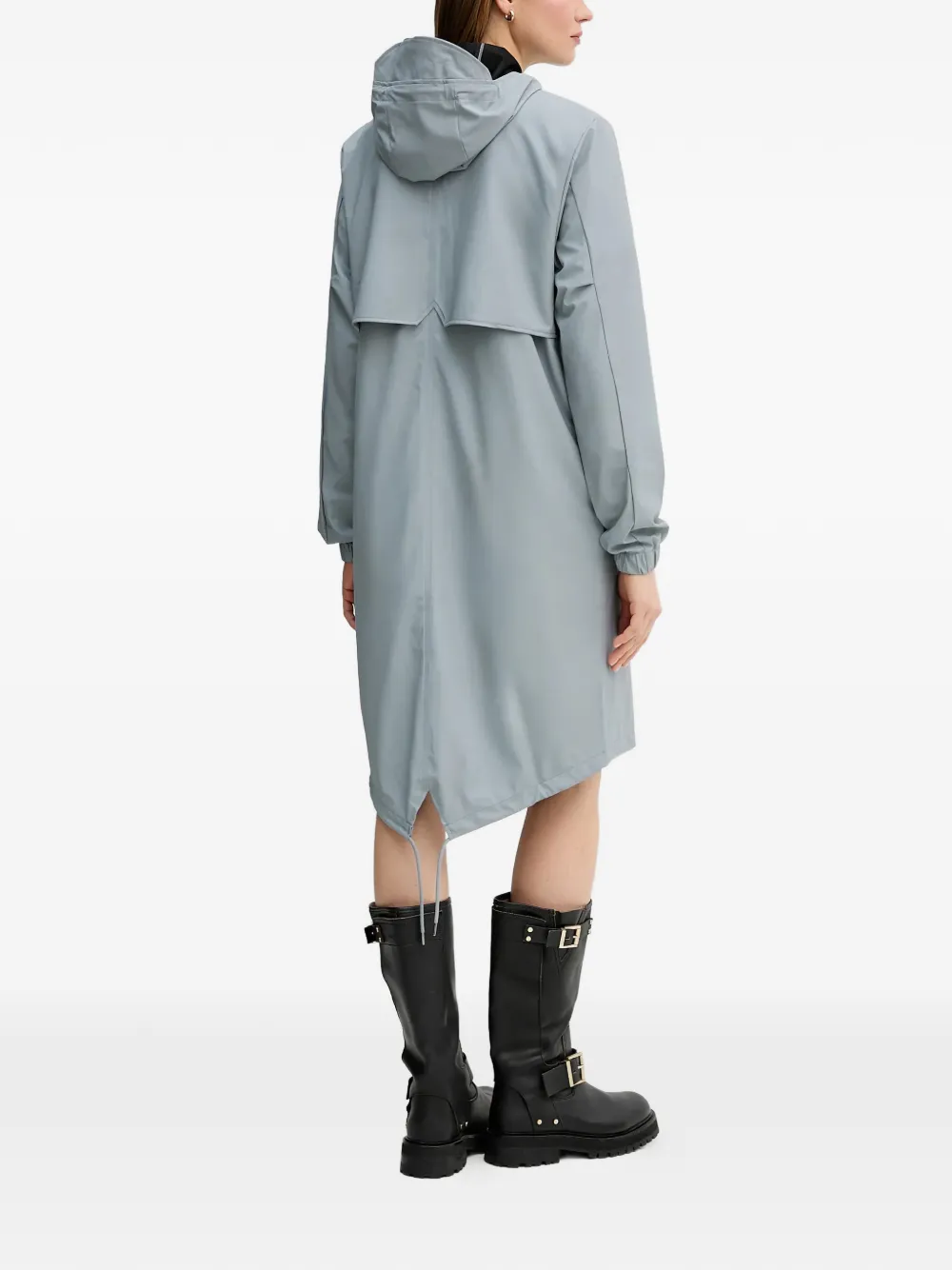  Rains Fishtail Flap-pockets Coat - Blue 