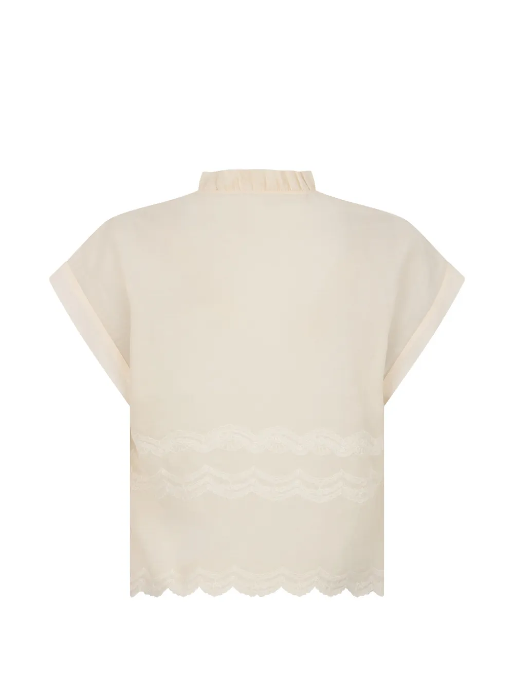  Kristina Ti Ruffled-neck Blouse - Neutrals 