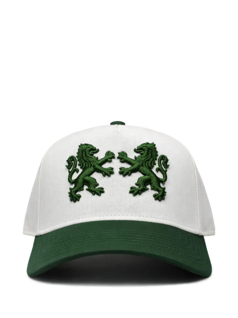 Cavendish lion motif cotton hat - Bianco