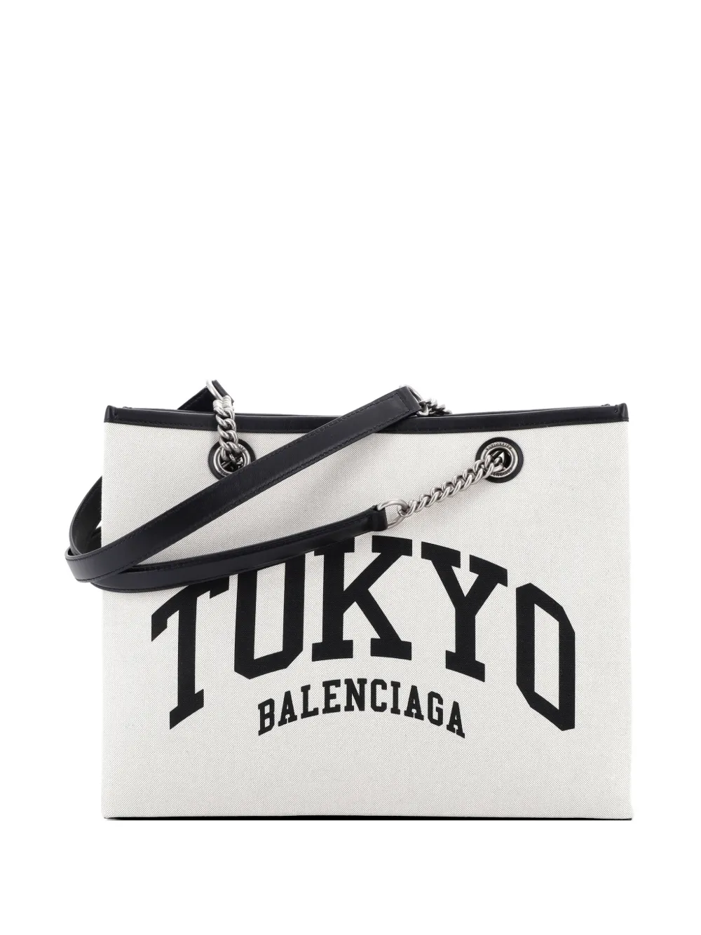 Balenciaga Pre-Owned Cities Duty Free Printed Canvas Medium tote bag - Nero