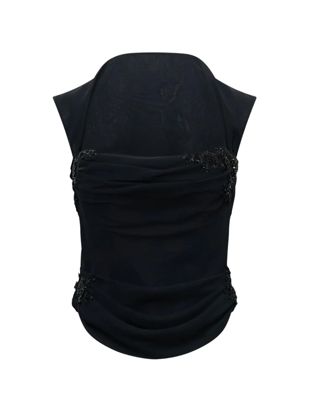 Stolen Stores Belle draped lace corset - Nero