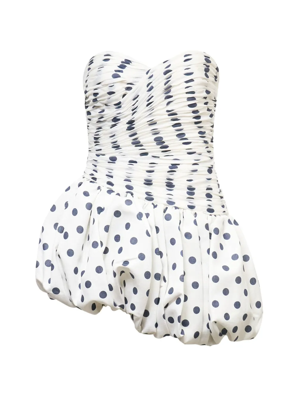Stolen Stores polka-dots draped mini dress - Bianco