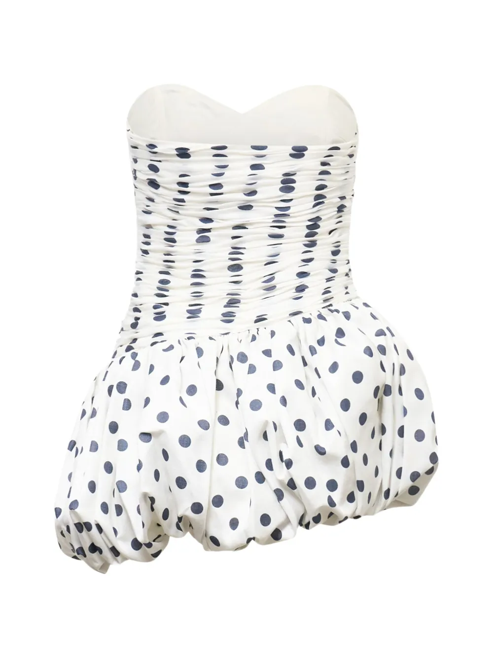 Stolen Stores Gedrapeerde mini-jurk met stippen Wit