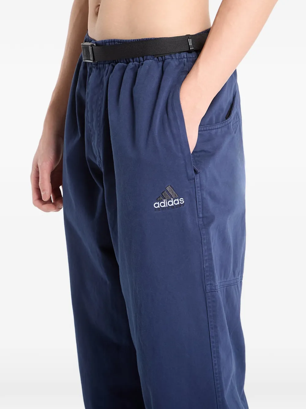 adidas Broek met ceintuur Blauw