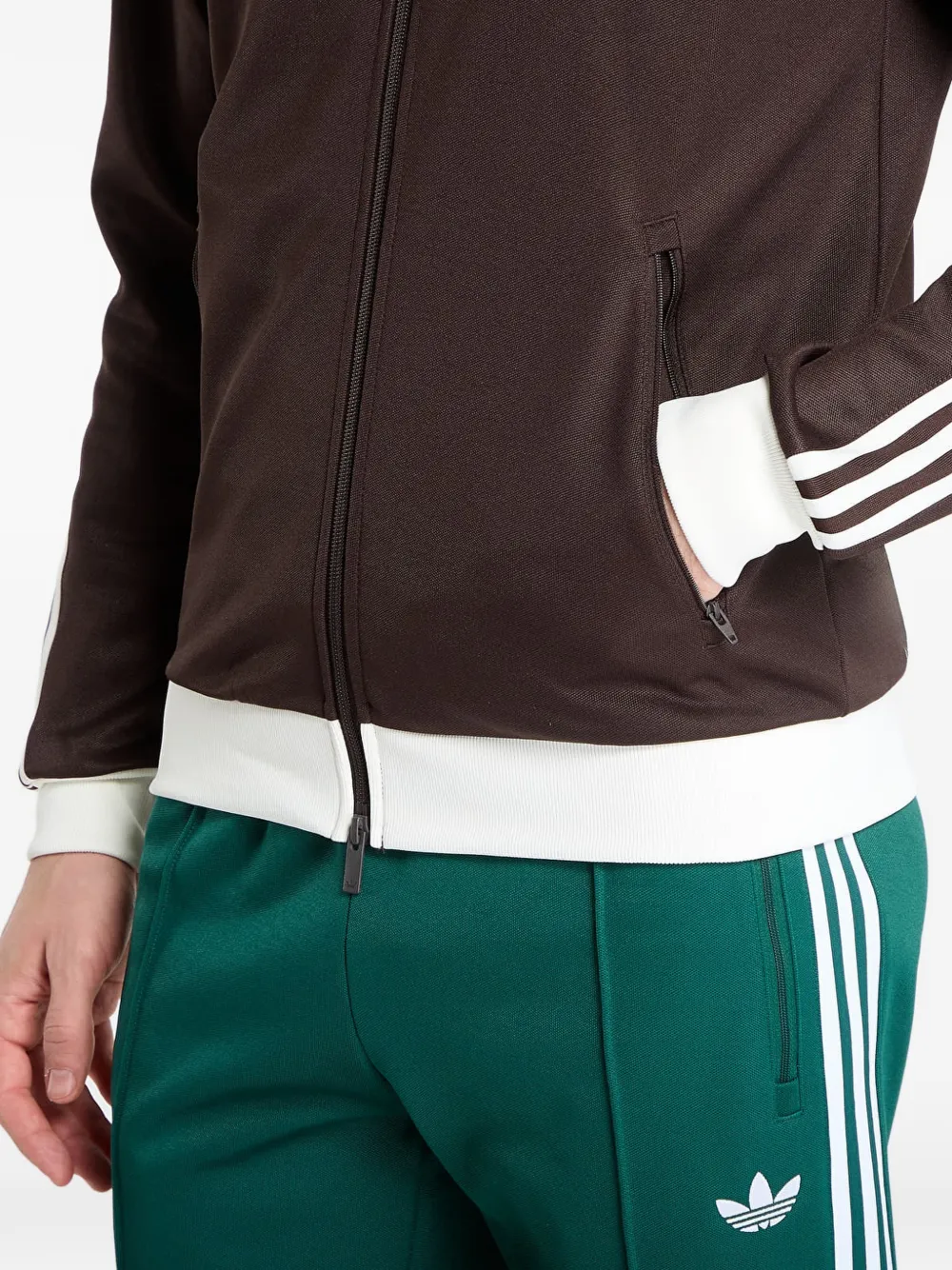 adidas Sweater met rits Bruin