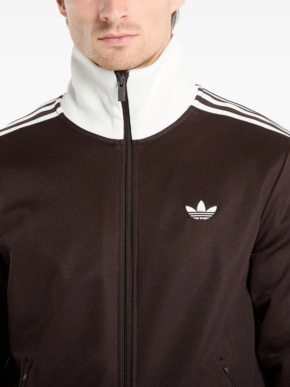 adidas Sweater met rits Bruin