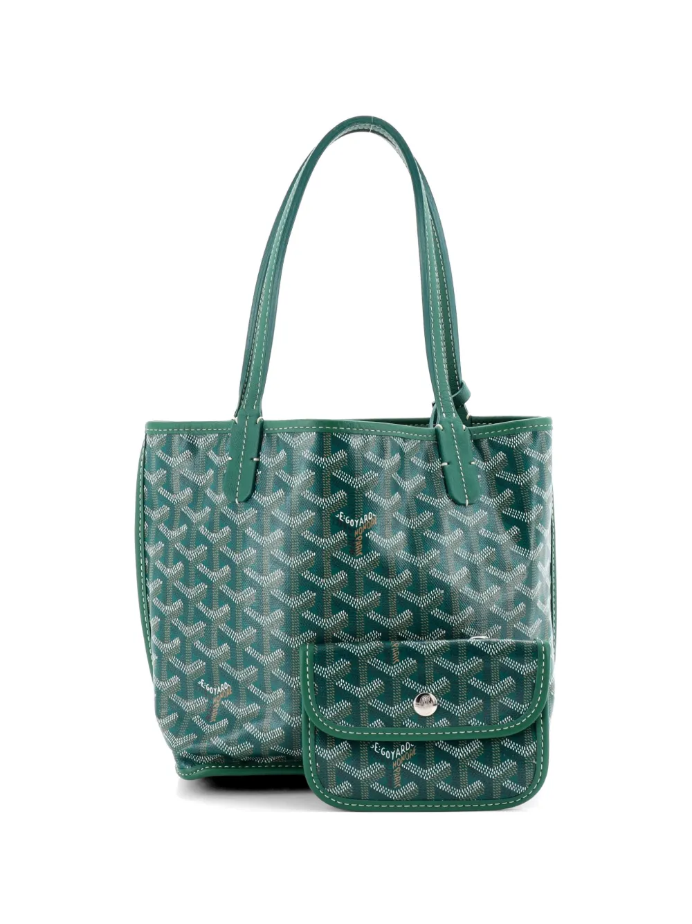 Goyard Pre-Owned Anjou Reversible Tote Coated Canvas Mini satchel - Verde