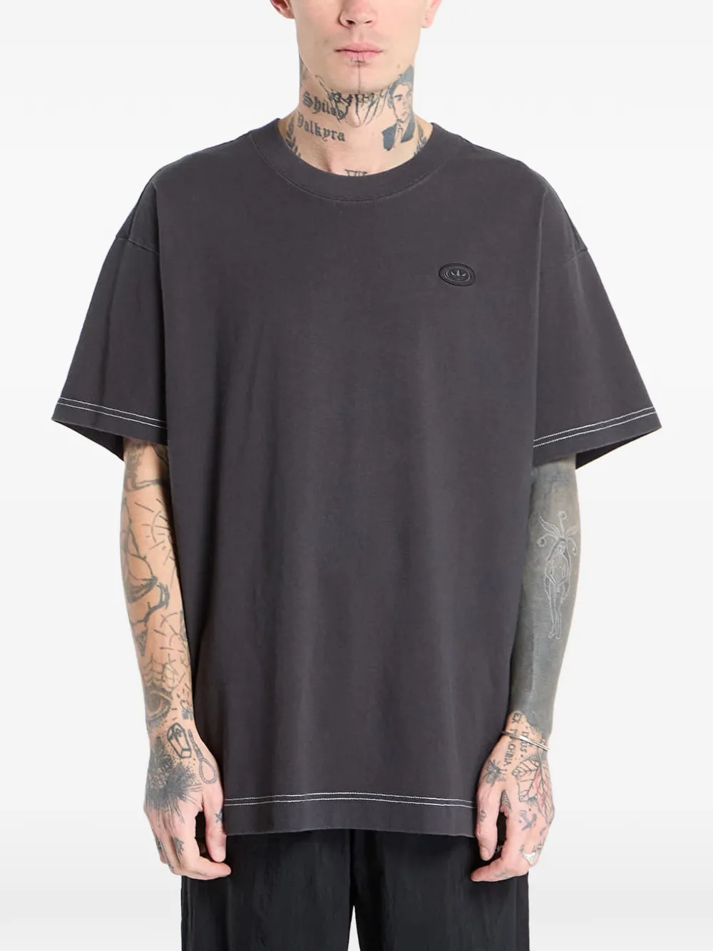 adidas graphic short-sleeves T-shirt - Grigio