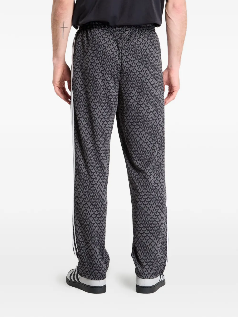  Adidas Firebird Logo-pattern Trousers - Black 
