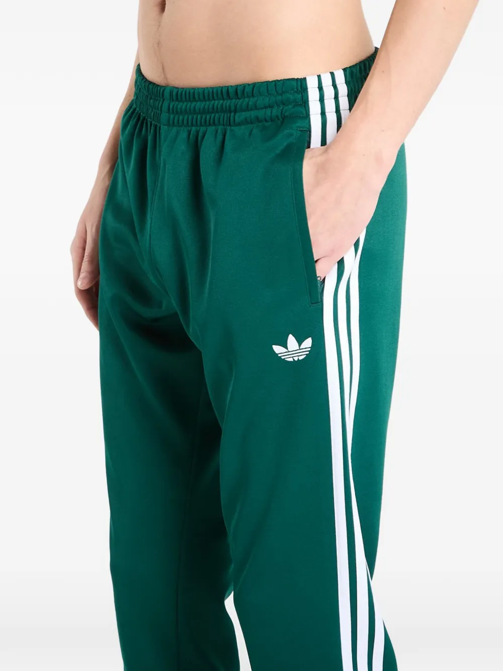  Adidas Striped Track Pants - Green 