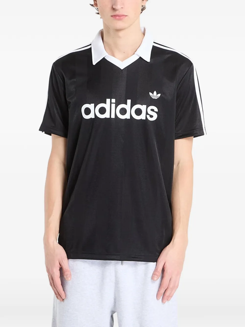 adidas Archive Collar Engineered jersey Zwart
