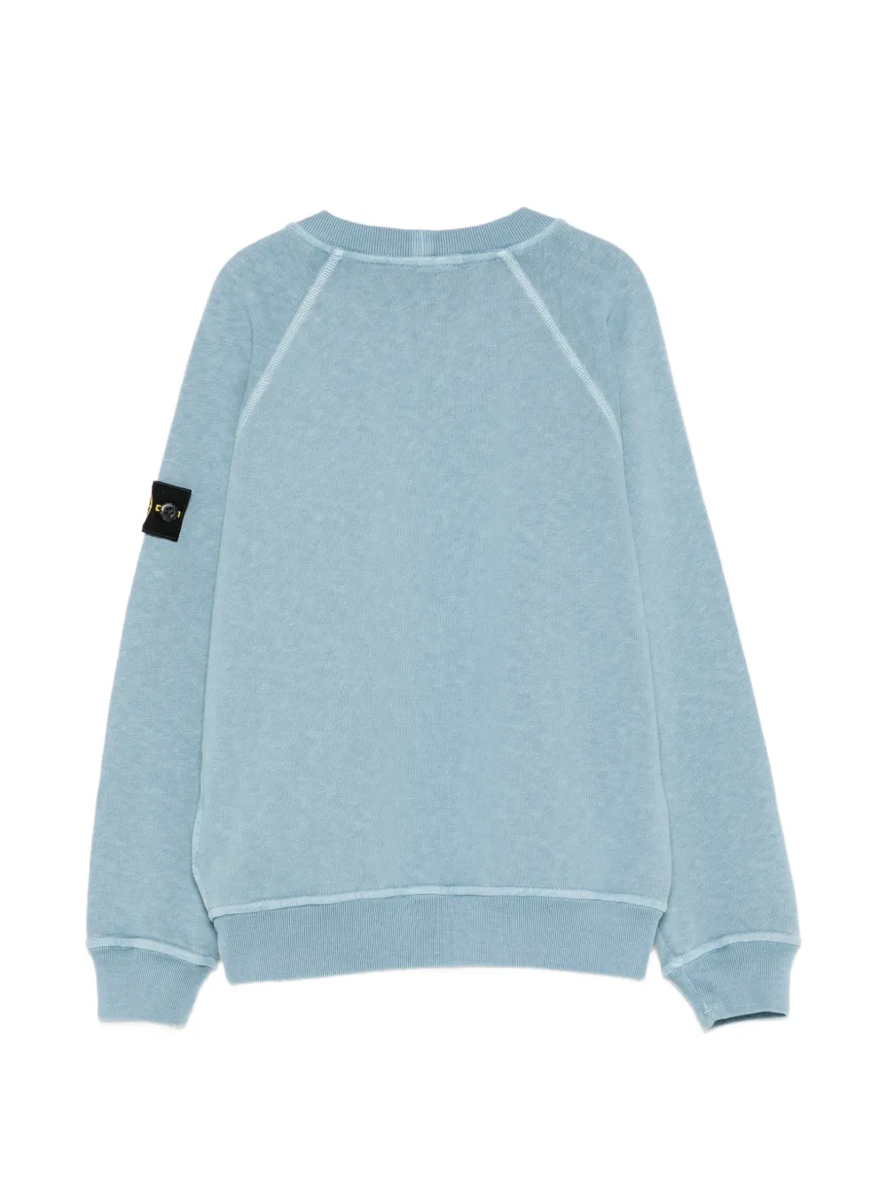 Stone Island Junior Sweater met logopatch Blauw