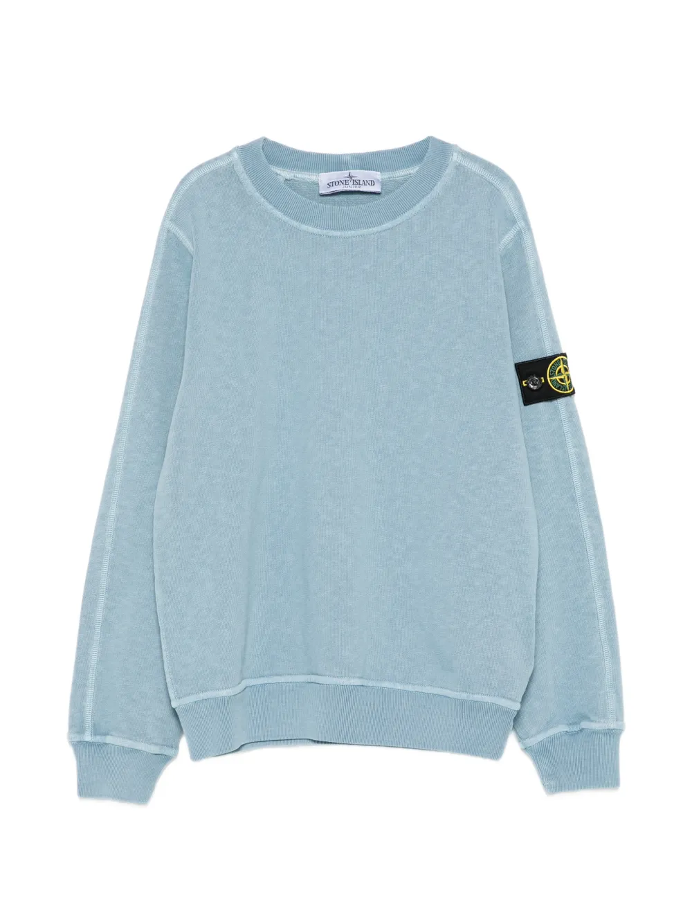 Stone Island Junior logo-patch sweatshirt - Blu