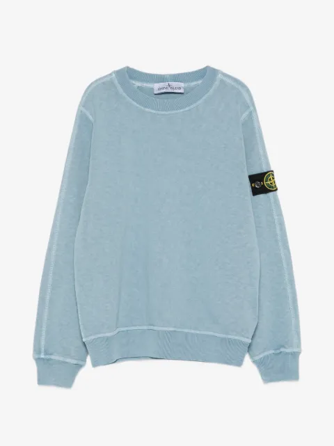 Stone Island Junior Moletom com patch de logo