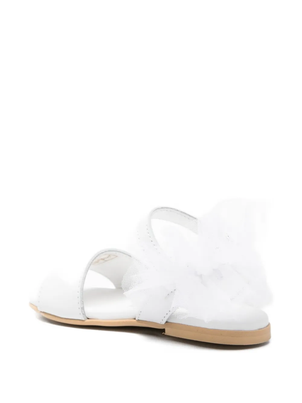 TWINSET Kids Sandalen met tulen detail en gespsluiting Wit