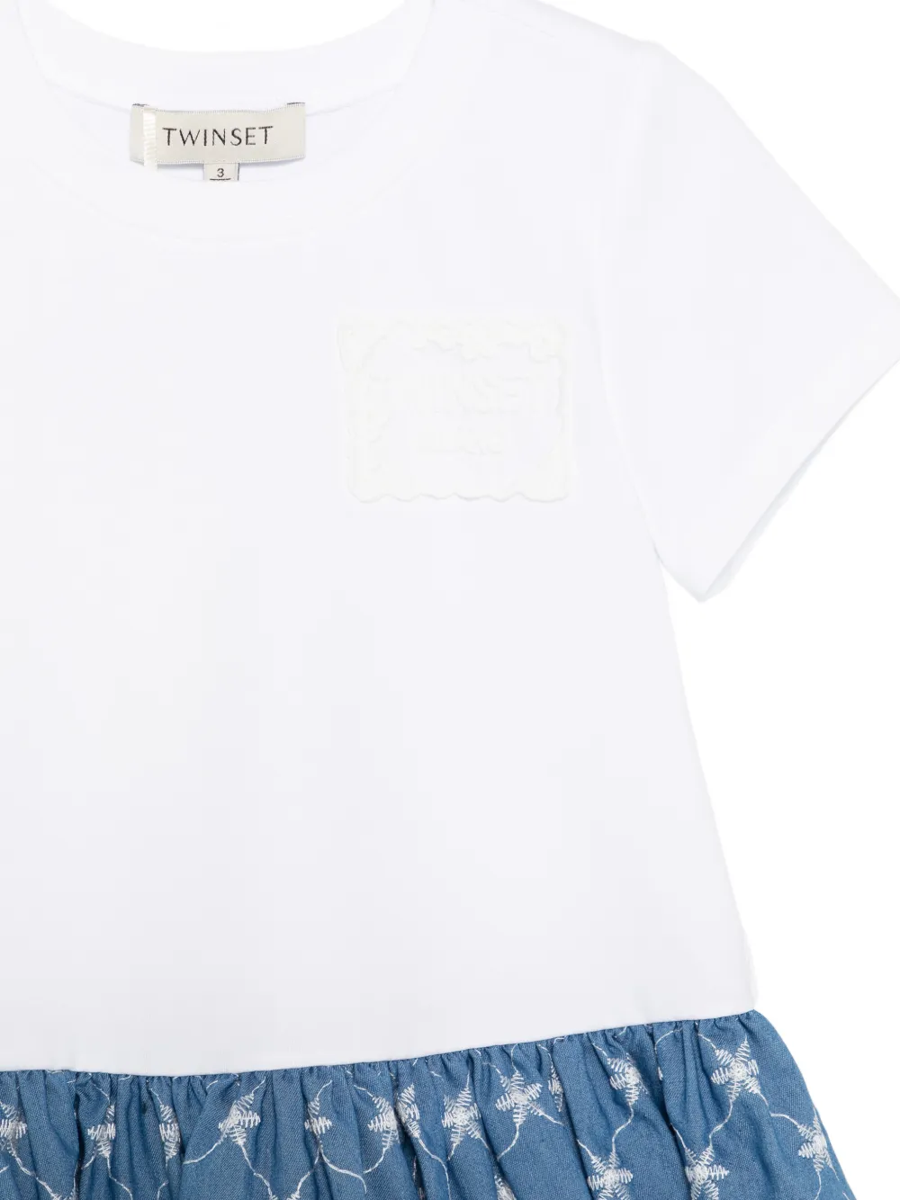 TWINSET Kids Jurk met ruches Wit