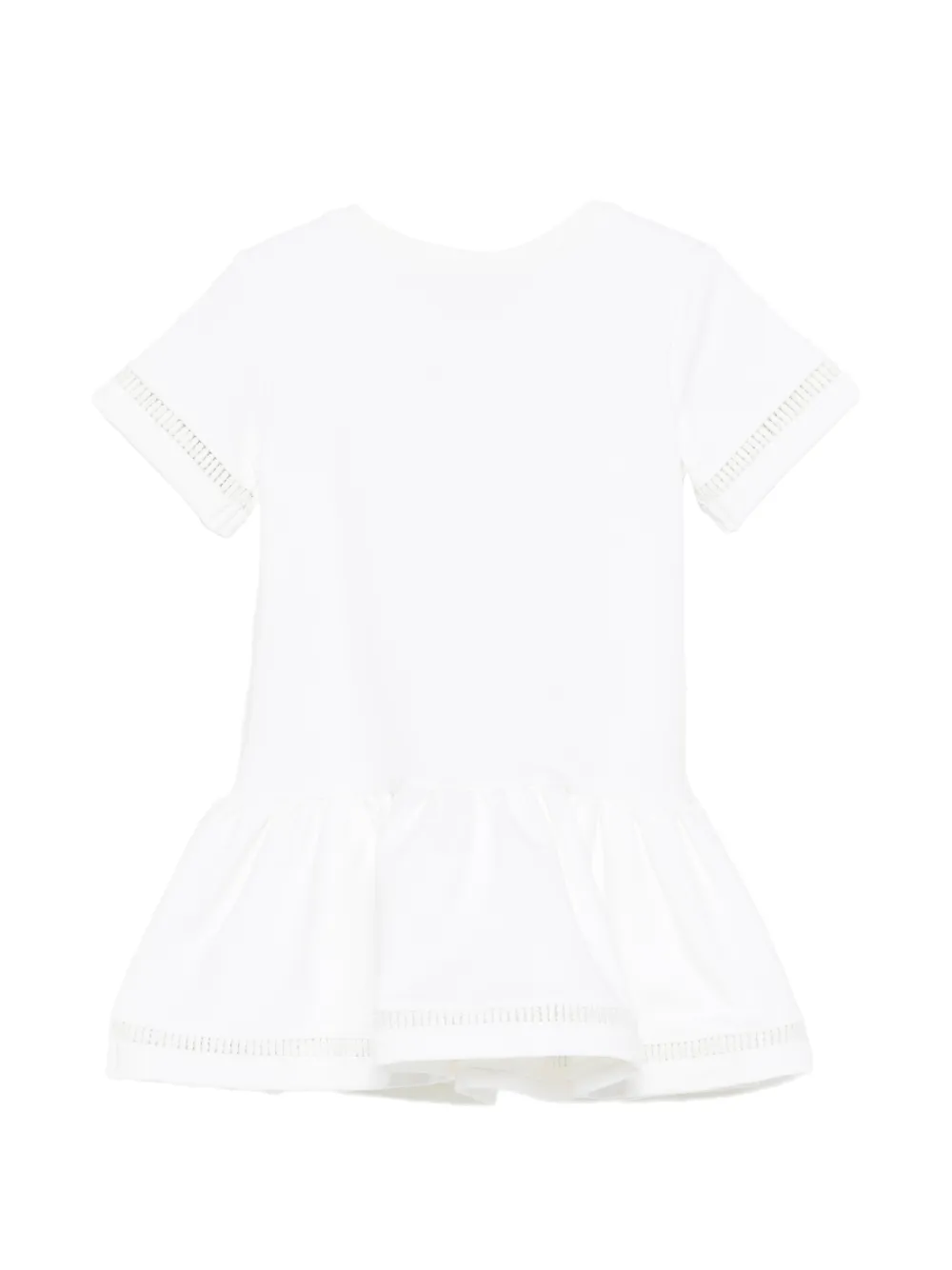  Twinset Kids Logo-patch Ruffle Dress - White 