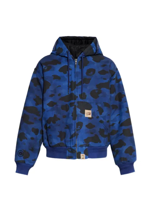 A BATHING APE® camouflage-print hooded jacket