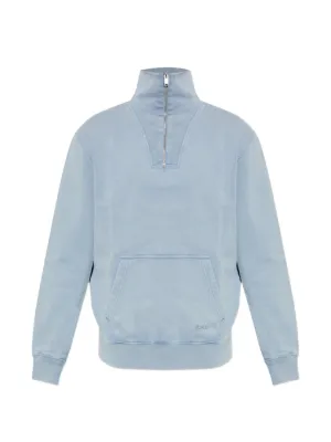 Casablanca Zip Embroidered Cardigan | Blue | FARFETCH