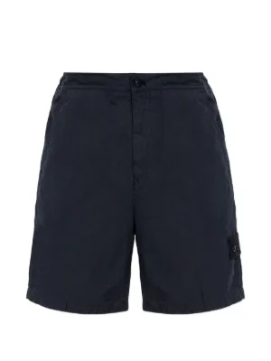 Stone Island ロゴパッチ ショートパンツ | ブルー | FARFETCH JP