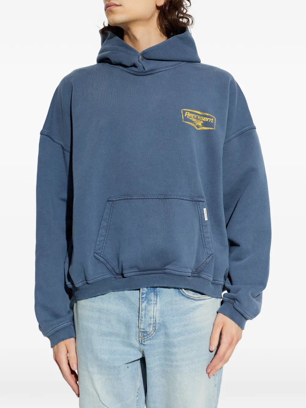 Represent Hoodie met grafische print Blauw